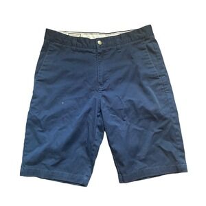 Volcom Shorts Mens 30 Blue Chino Flat Front Khaki Surf Casual Skate Adult